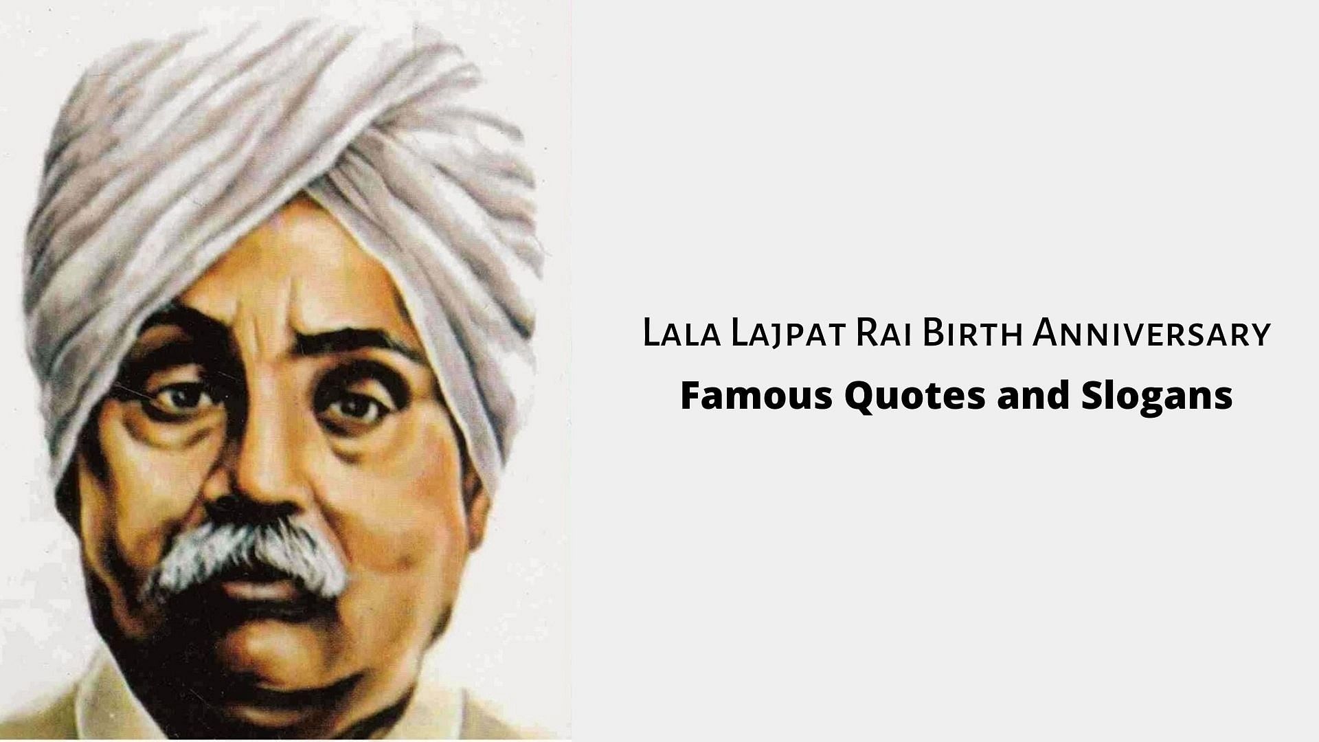 <div class="paragraphs"><p>Lala Lajpat Rai's birth anniversary is on 28 January.</p></div>