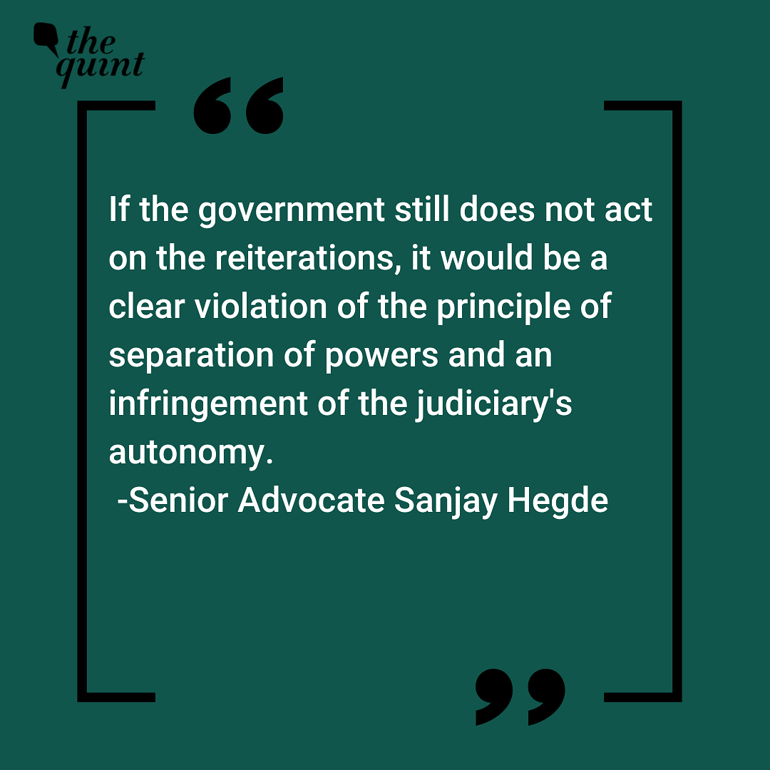 If the centre does not act on the reiterations, it would be a violation of the principle of separation of powers.