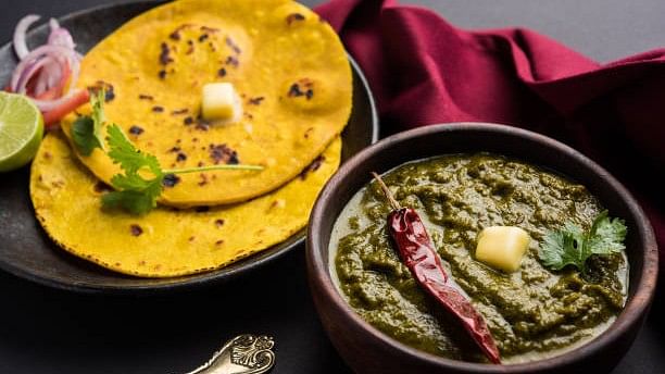 <div class="paragraphs"><p>Makke ki roti with Sarso ka saag is a staple in North India during winters.&nbsp;</p></div>