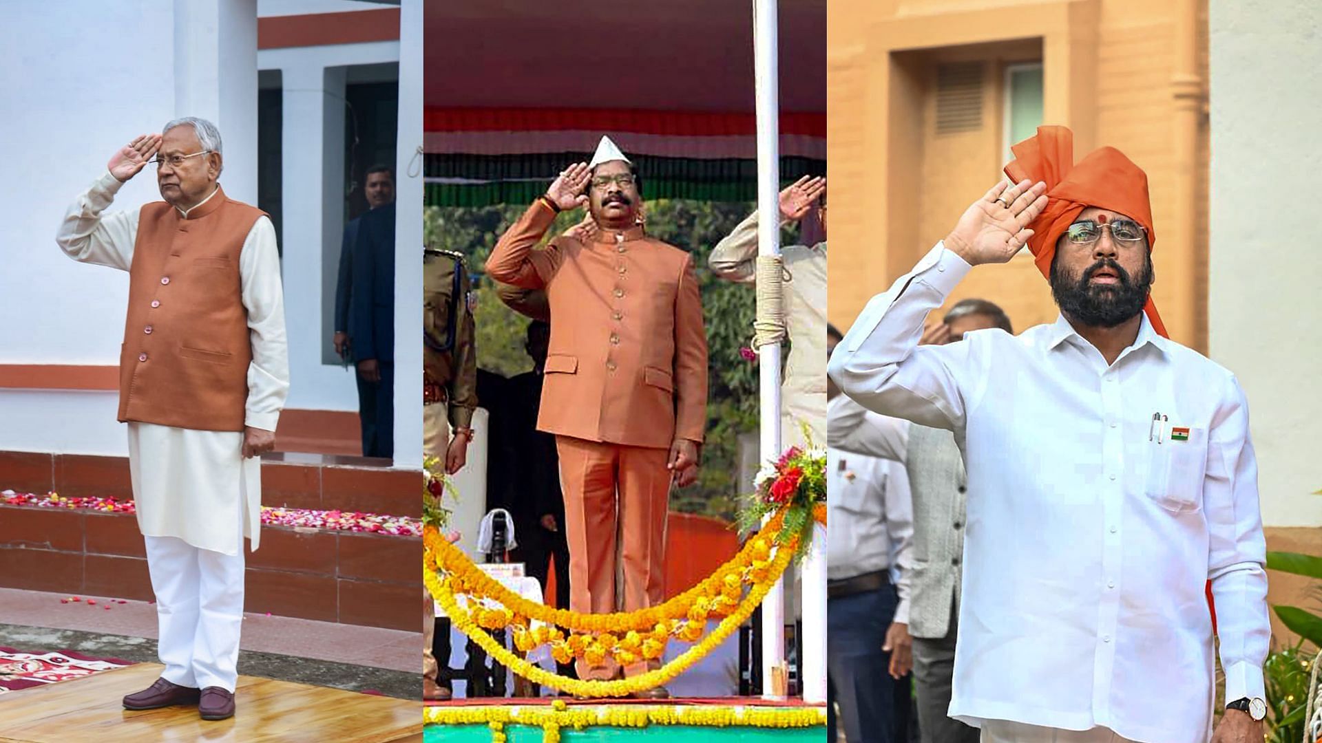 <div class="paragraphs"><p>The chief ministers of Uttar Pradesh, Madhya Pradesh, Himachal Pradesh, and Maharashtra, as well as other states, participated in the celebrations on India's 74th Republic Day.</p></div>