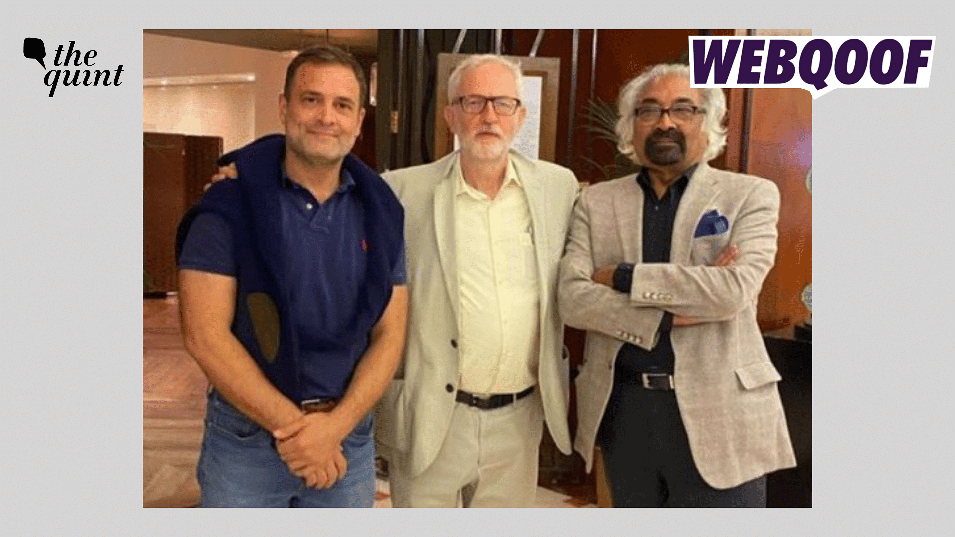 <div class="paragraphs"><p>Social media users are claiming that the photo shows Gandhi standing with the producer of the BBC documentary, 'India: The Modi Question.'</p></div>