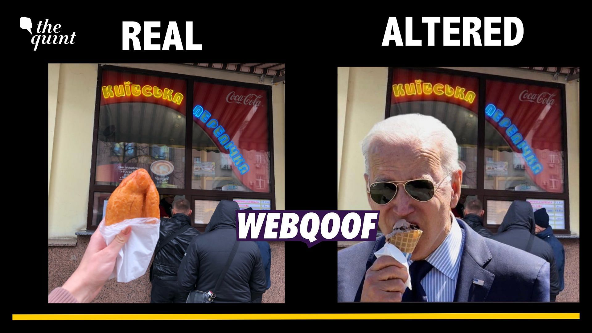 <div class="paragraphs"><p>An altered photo of Joe Biden is being shared with a false claim that says he was seen eating ice-cream in Kyiv, Ukraine.</p></div>