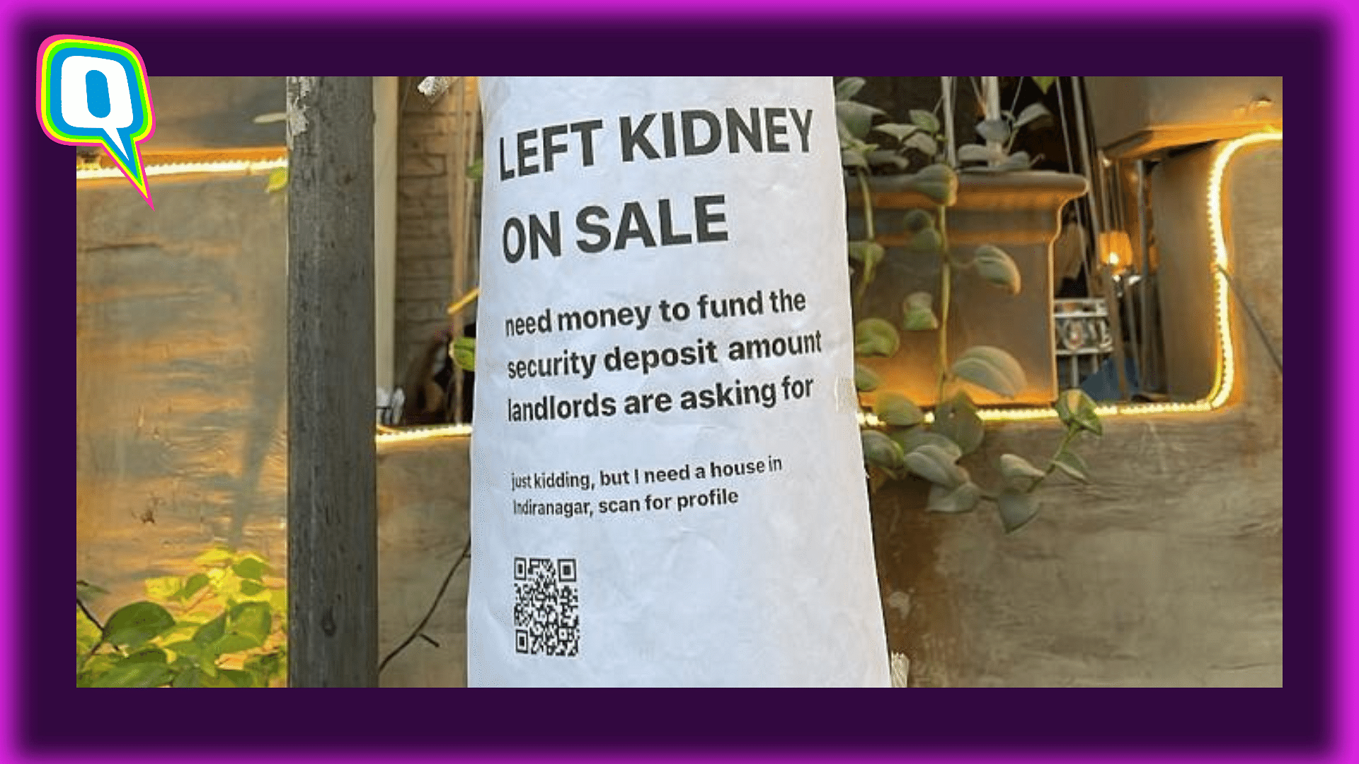 <div class="paragraphs"><p>Left Kidney On Sale: Bangalorean Attempts To Raise Funds For Security Deposit</p></div>