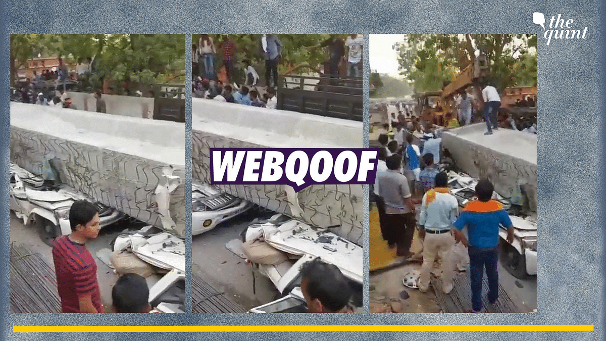 Old Video From Varanasi Shared as Metro Pillar Collapsing in Delhi's Najafgarh