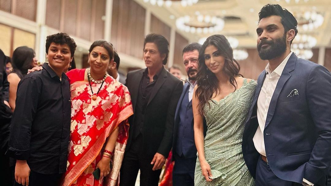 Pics: Shah Rukh Khan, Mouni Roy & Others At Smriti Irani's Daughter's Reception