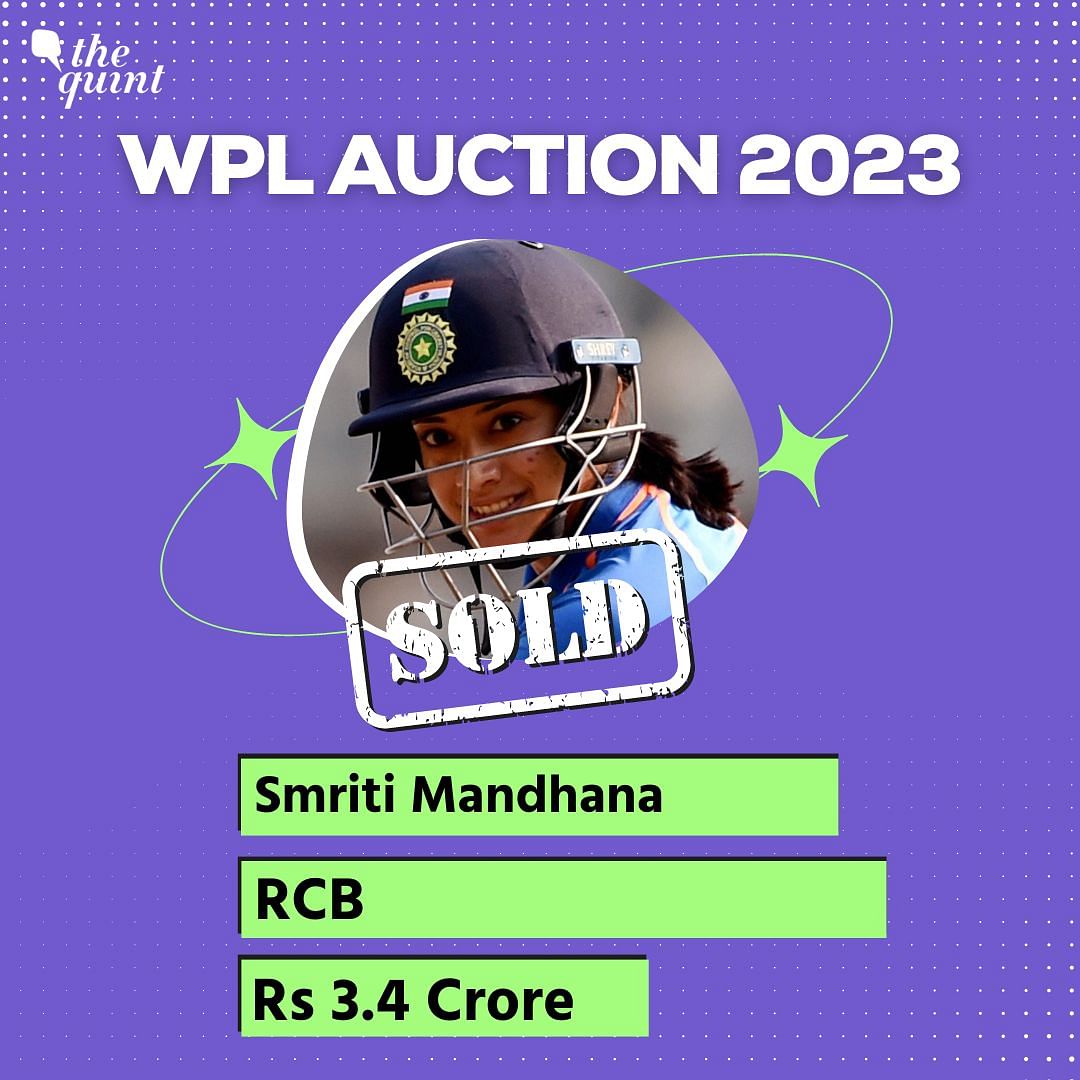 Smriti Mandhana was the first player to go under the hammer in the 2023 WPL Auction.