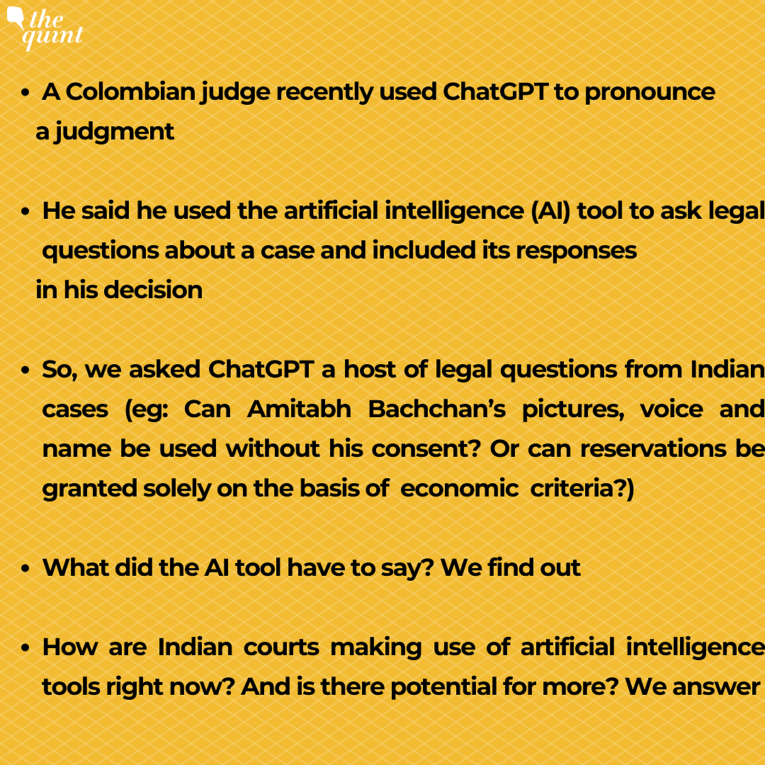 We asked ChatGPT legal questions from Indian cases and here's what it said.