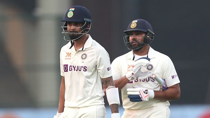 <div class="paragraphs"><p>At Stumps on Day 1, Rohit Sharma was unbeaten on 13 and KL Rahul on 4.</p></div>