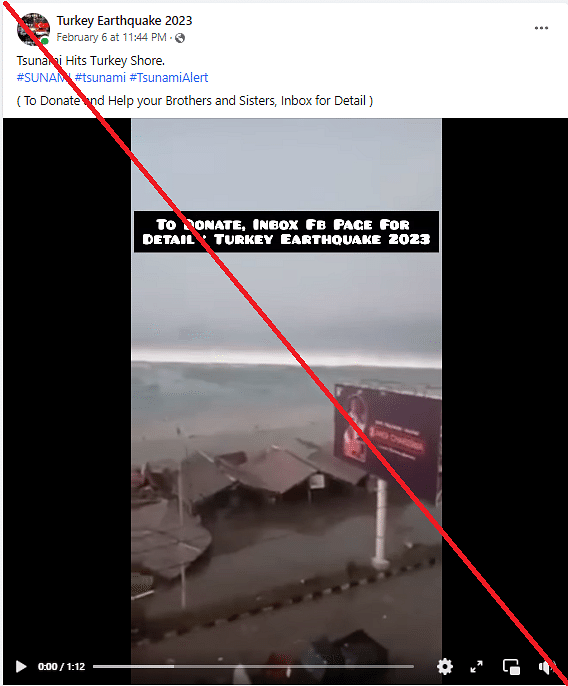The video could be traced back to at least September 2018 and reportedly shows a tsunami in Indonesia.