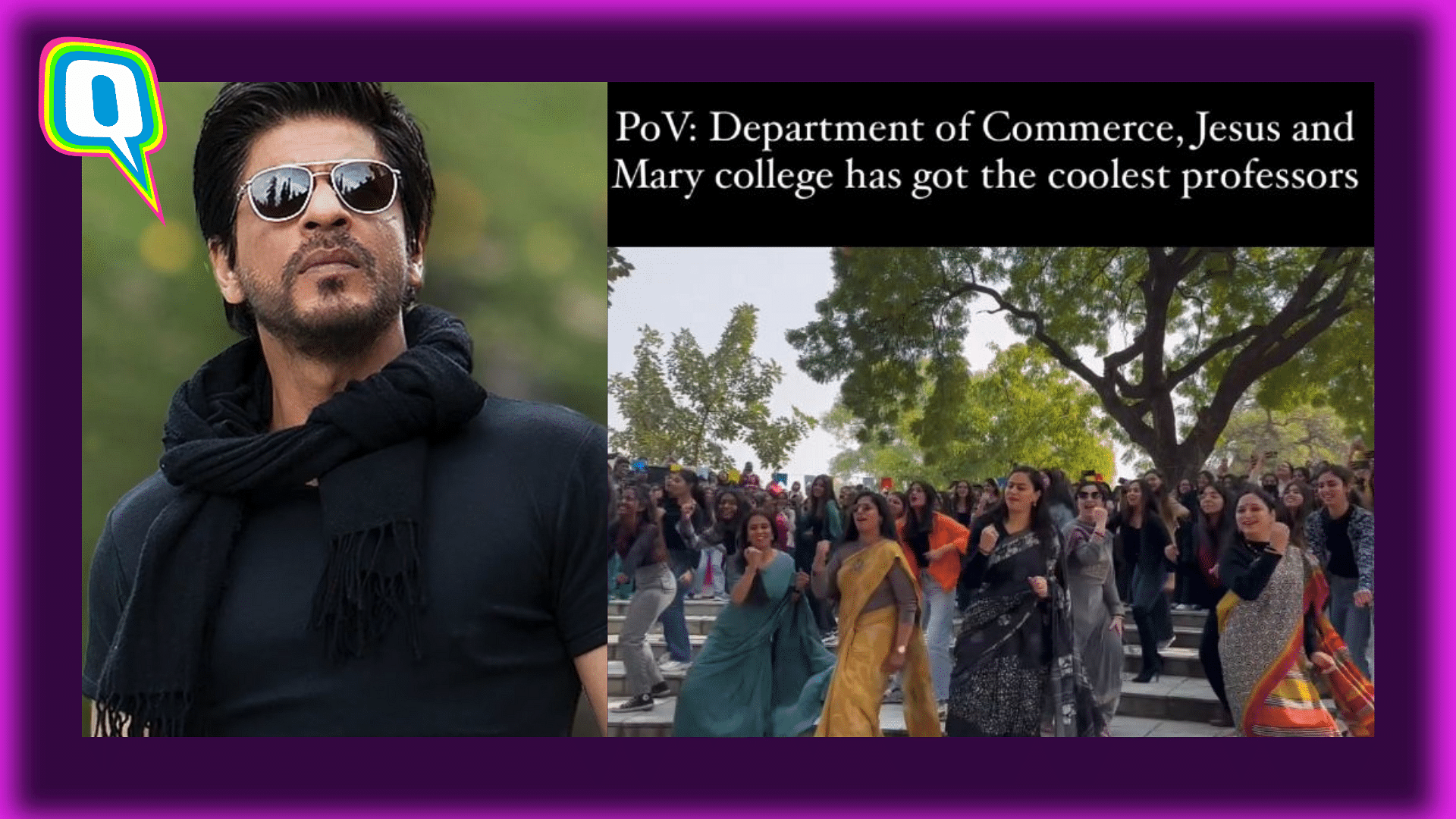 <div class="paragraphs"><p>Shah Rukh Khan Shares Clip Of DU Professors, Students Grooving To 'Pathaan' Song</p></div>