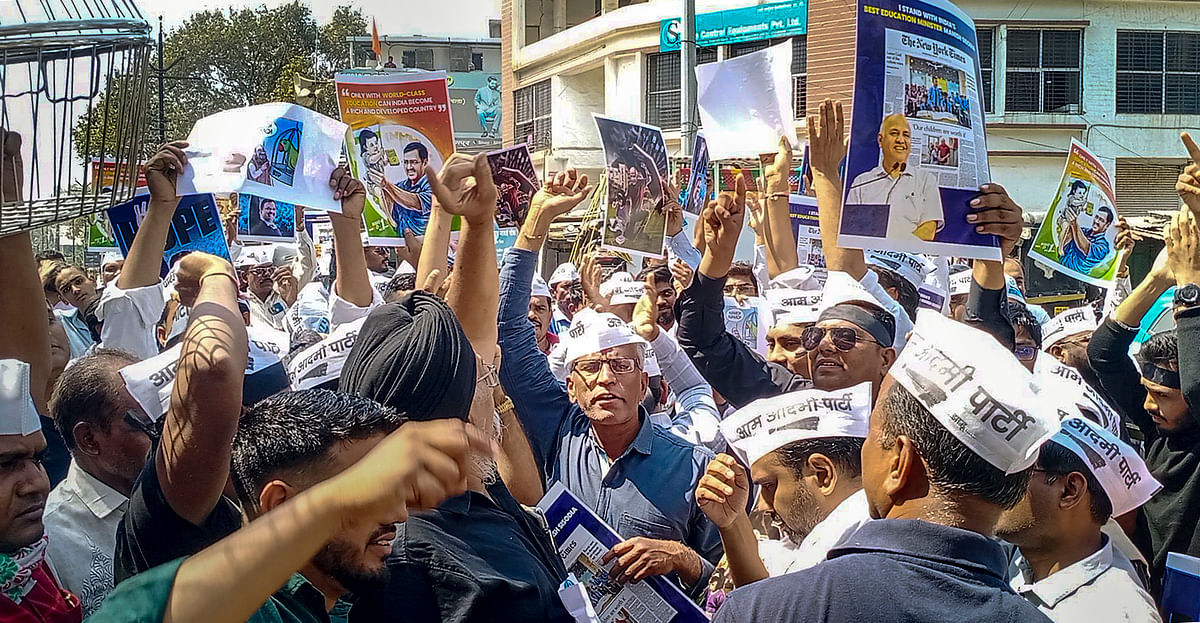 AAP workers all across India came out on the streets on Monday, 27 February, to protest against Sisodia's arrest. 