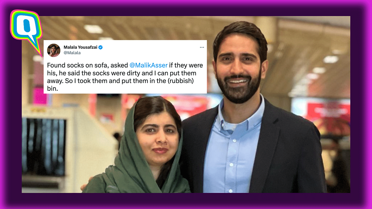 Netizens Find Malala’s Hilarious Tweet About Her Husband’s Dirty Sock Relatable