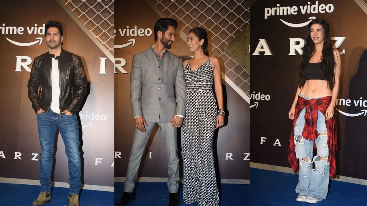 In Photos: Shahid Kapoor, Varun Dhawan & Others Attend 'Farzi' Screening 