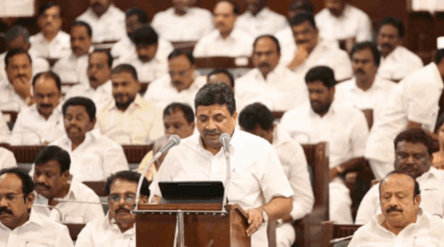 <div class="paragraphs"><p>The state finance minister, Palanivel Thiagarajan, presented the budget in the State Legislative Assembly in Chennai.</p></div>