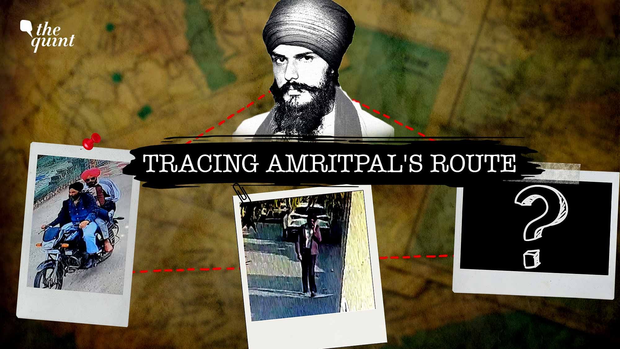 <div class="paragraphs"><p>Amritpal Singh's 'Escape Route'</p></div>