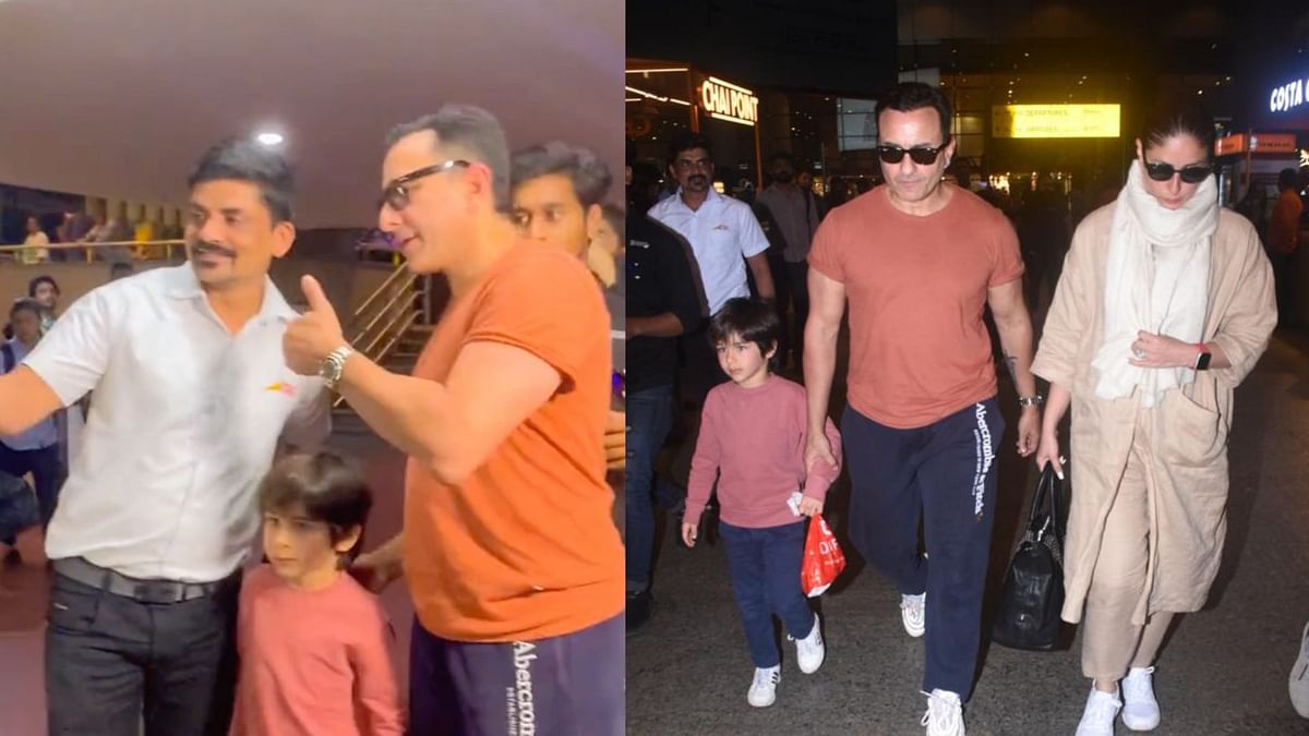 Pics: Saif Ali Khan Poses With Fan As He Returns to Mumbai With Kareena Kapoor