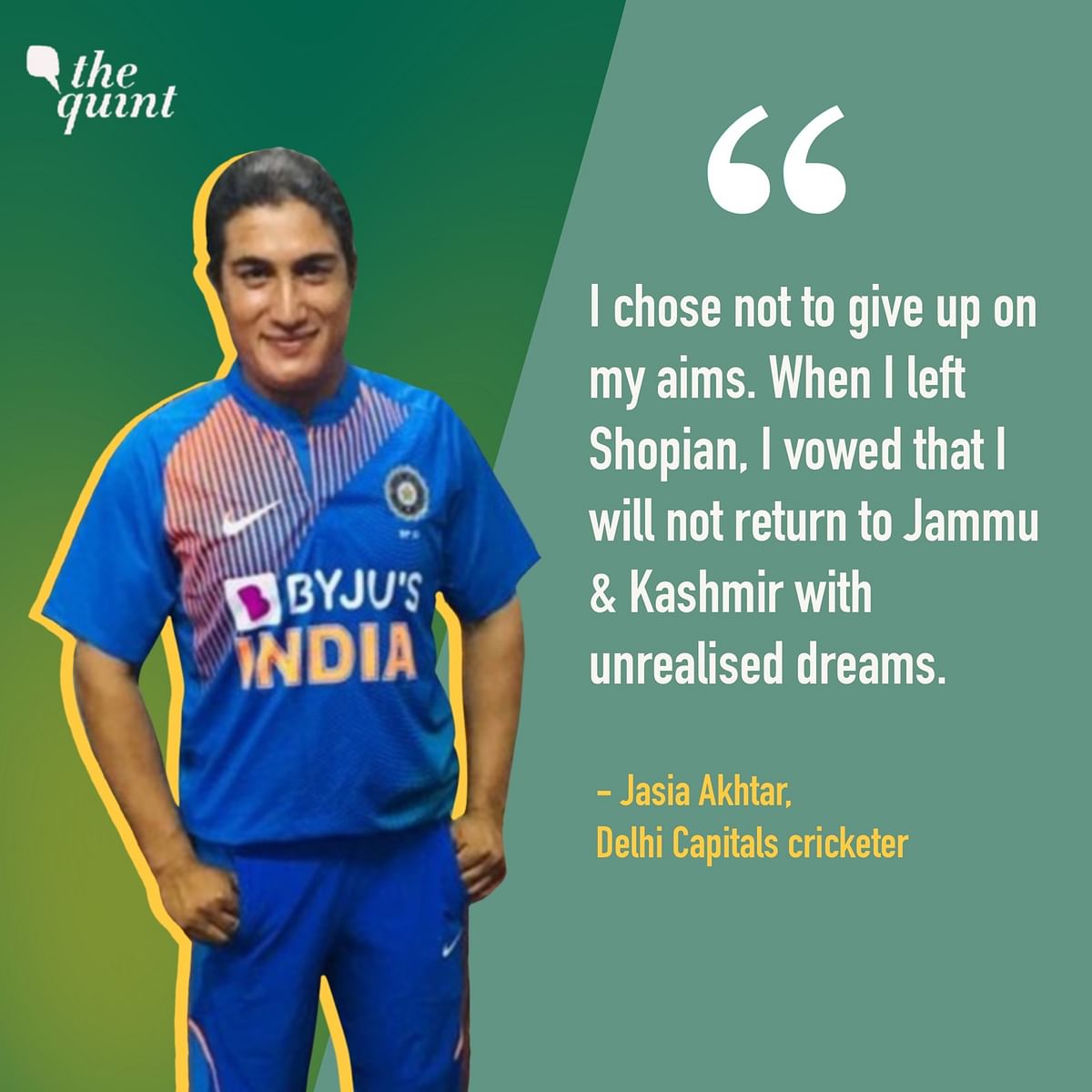 WPL 2023: Delhi Capitals' 34-year-old batter, Jasia Akhtar is establishing Kashmir's identity in women's cricket.