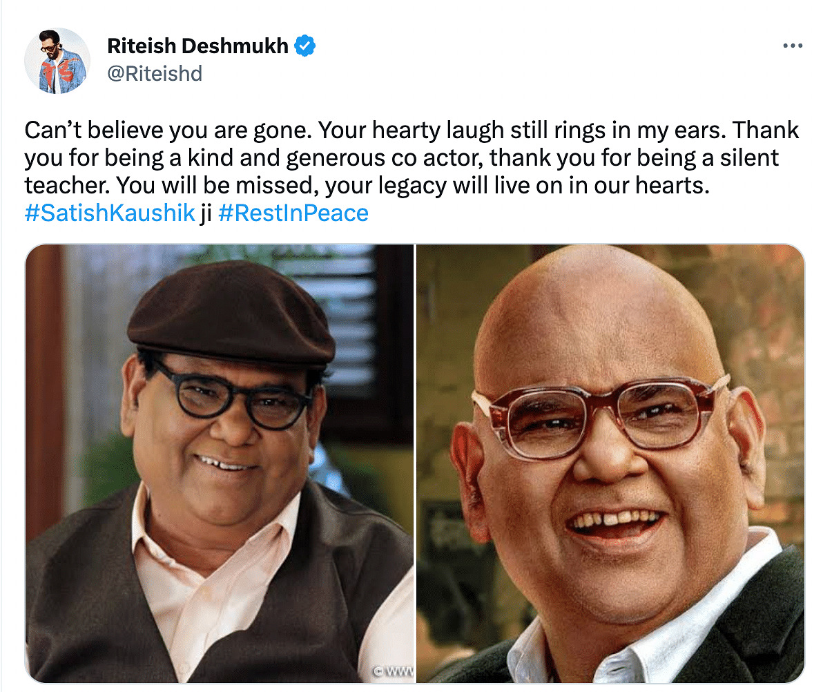 Veteran actor-director Satish Kaushik passed away due to a heart attack on 8 March. 