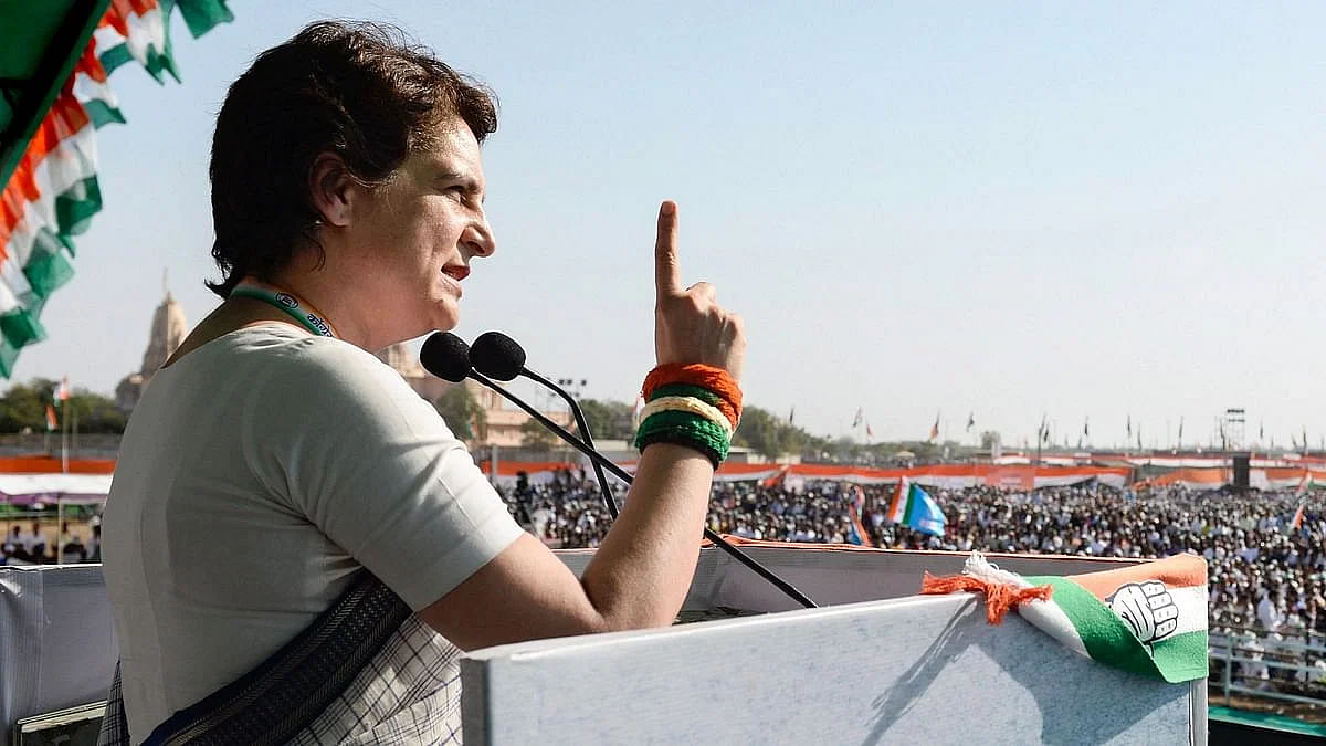 <div class="paragraphs"><p>“The prime minister of this country is a coward," said Congress leader Priyanka Gandhi Vadra in her broadside against Prime Minister Modi.</p></div>