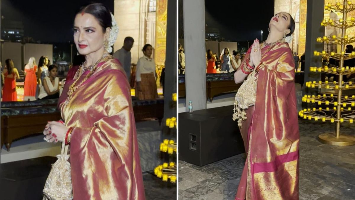 Pics: Rekha Looks Stunning at the Christian Dior Mumbai Show; Humours Paps