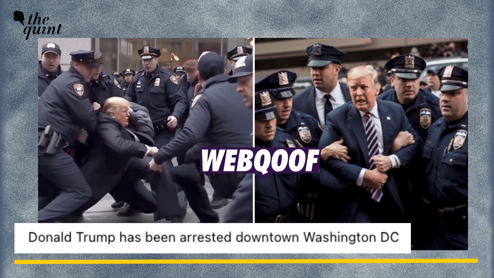 <div class="paragraphs"><p>Fact-Check: These images showing Donald Trump getting arrested by the police are created using AI.</p></div>