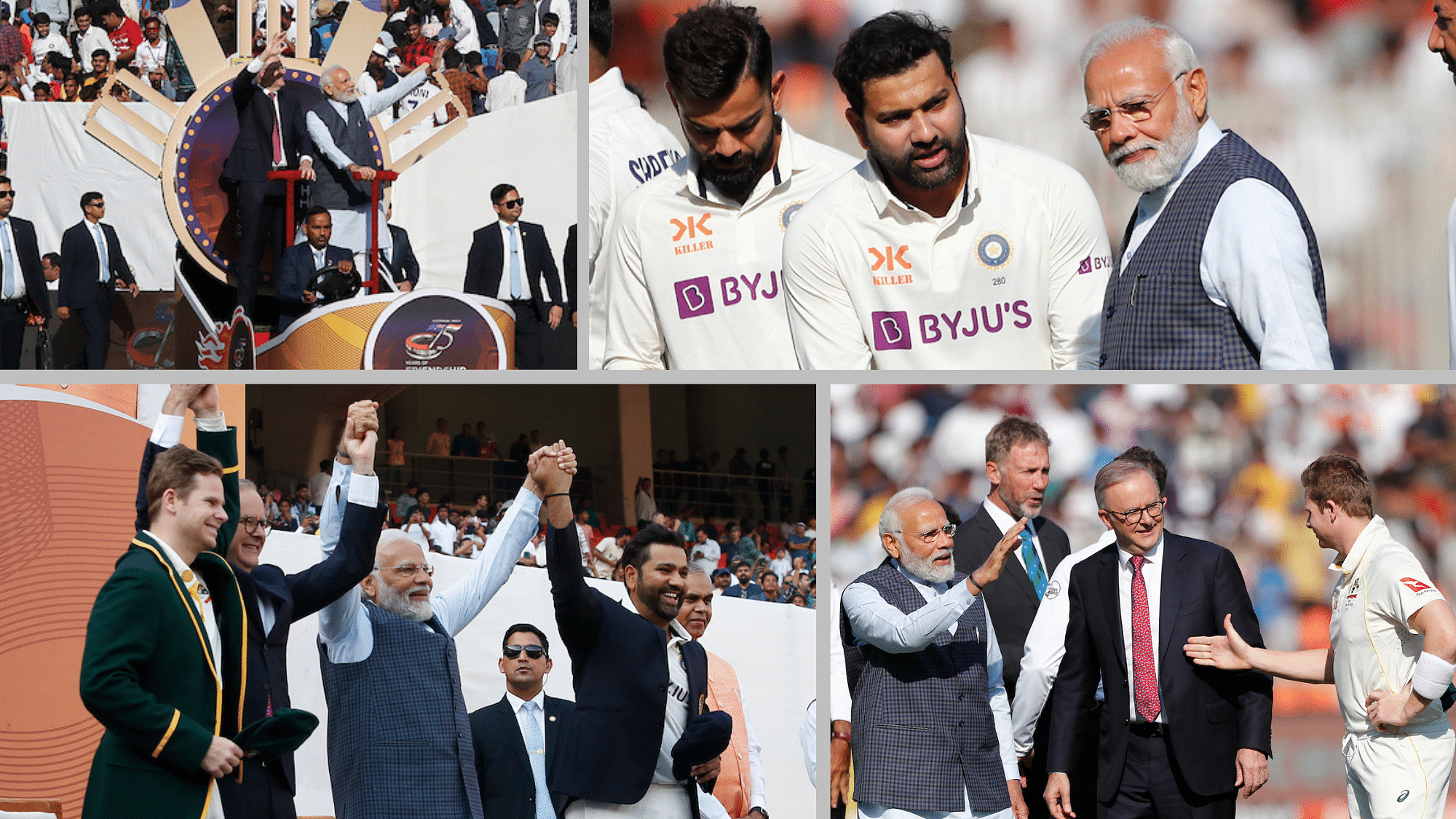 <div class="paragraphs"><p>PM Narendra Modi and Australian PM Anthony Albanese attended Day 1 of the fourth Test between India and Australia in Ahmedabad.</p></div>