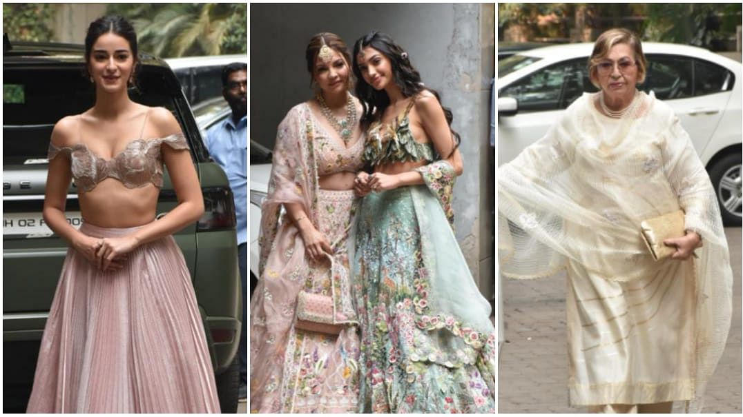 <div class="paragraphs"><p>Ananya Panday, Helen and others arrive for Alanna-Ivor's mehendi ceremony.</p></div>