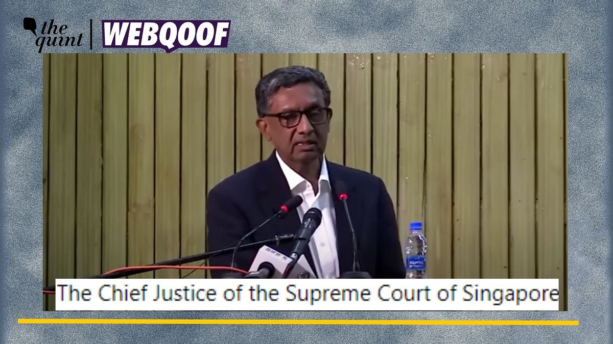 Clip Shows Chief Justice of Singapore Speaking on Theocratic Judges? No!