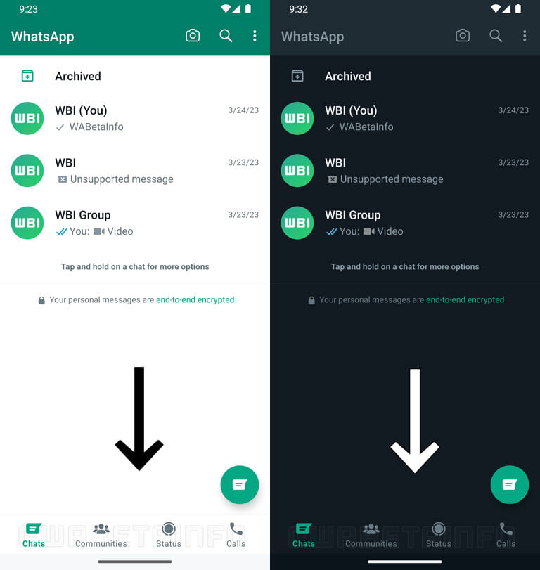 WhatsApp's Bottom Navigation Bar is under development and will be available in future updates of the app.