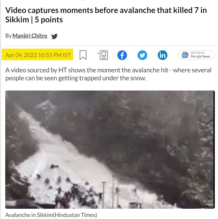 This video shows a massive avalanche that struck Sikkim's Nathula border area in April.
