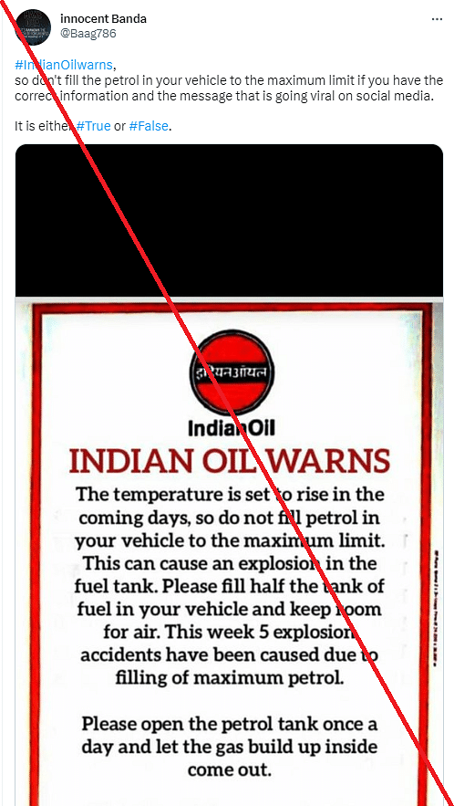 Indian Oil on their Facebook handle had termed the viral circular as "fake news" in 2022.