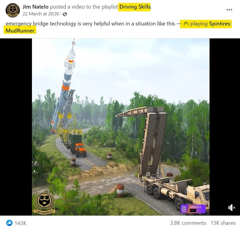 This video is from a game called Spintires: MudRunner.