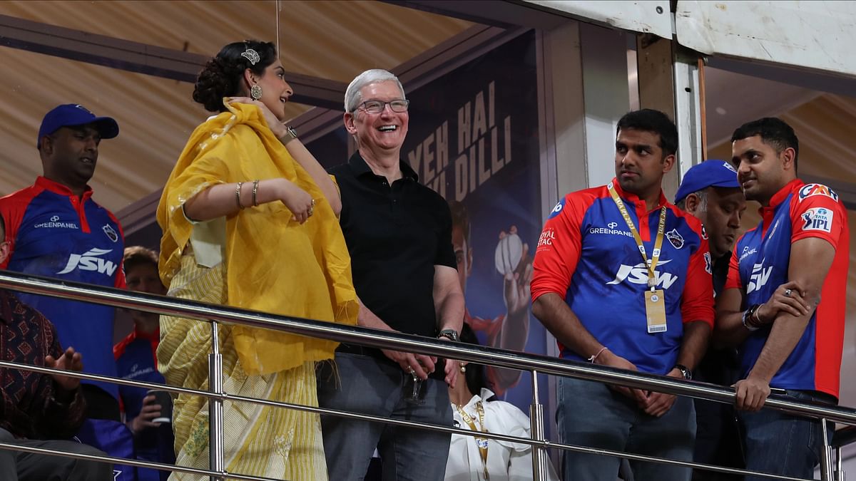 In Photos: Apple CEO Tim Cook, Sonam Kapoor Attend DC vs KKR Game