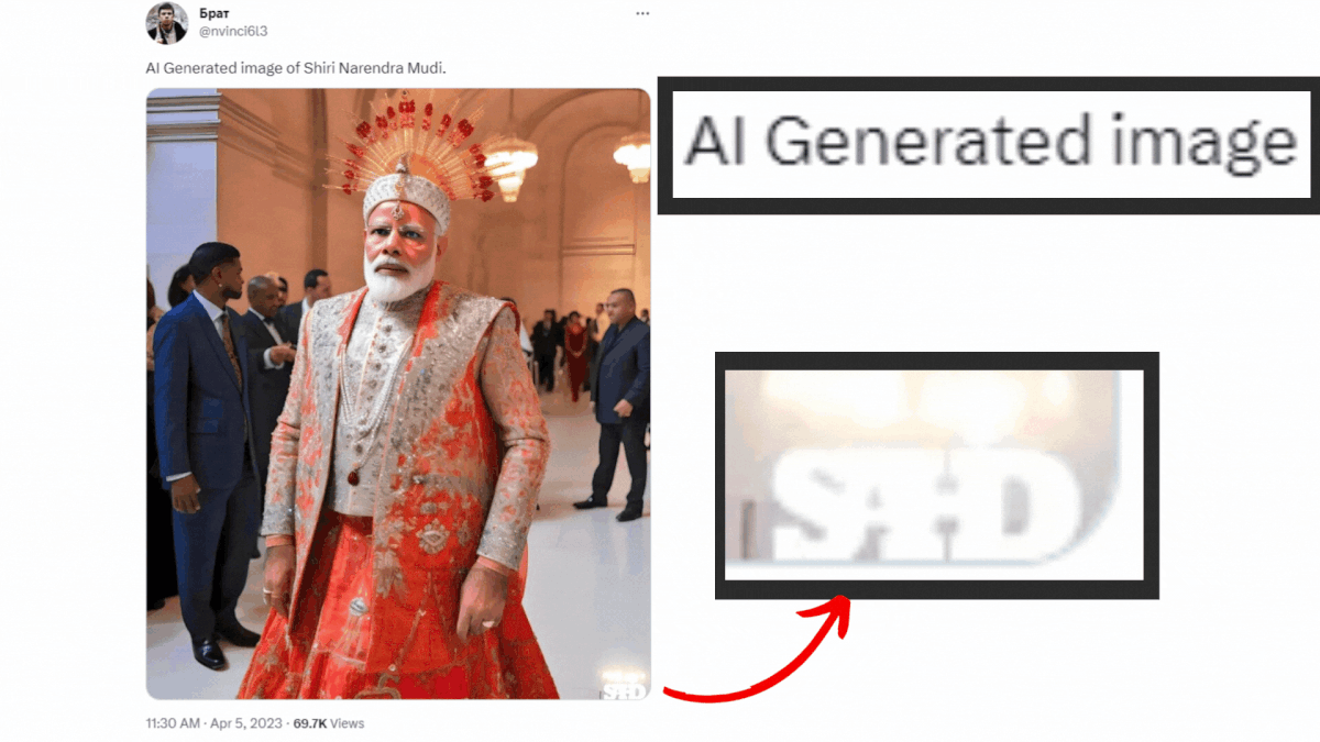 The creator of this image confirmed to The Quint that he made this image of PM Modi using an AI tool, Midjourney. 