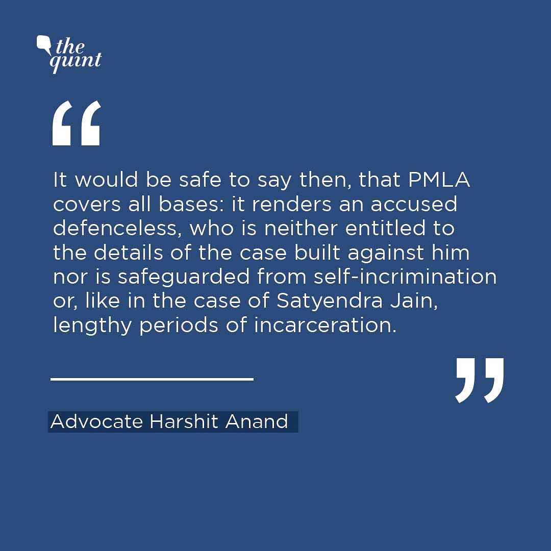 It requires reiteration that the PMLA, in its current form, is not a just law.