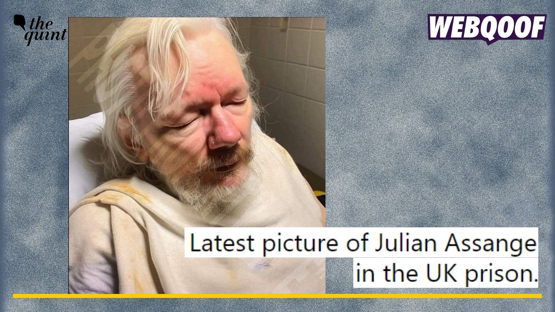 <div class="paragraphs"><p>Fact-check: This viral photo of Julian Assange in poor condition in prison is AI-generated and is being falsely shared as a real photo.</p></div>