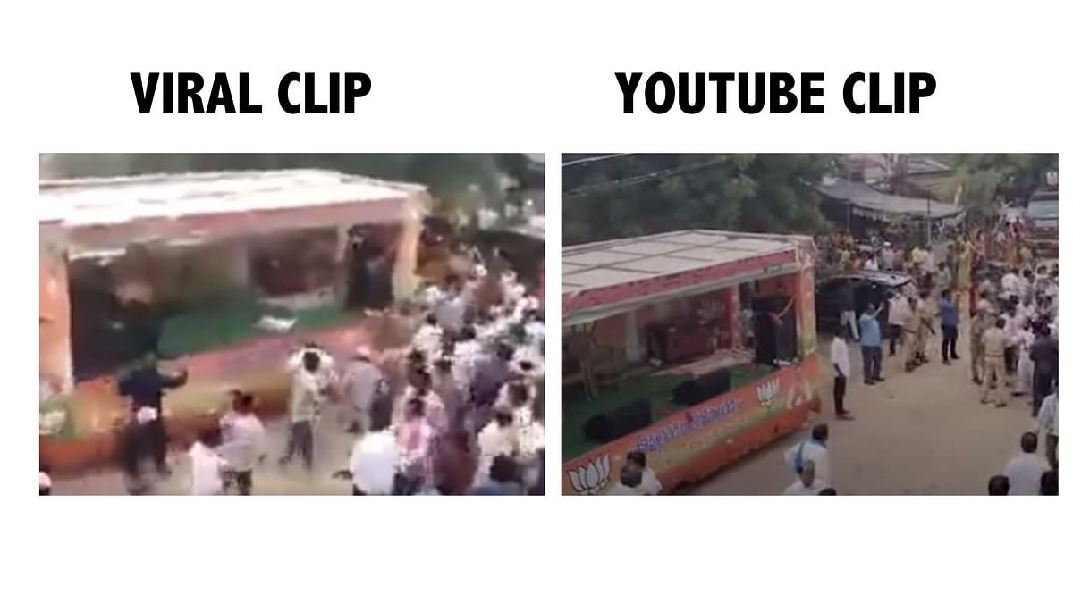 The video dates back to November 2022 and shows a clash between alleged TRS and BJP workers in Telangana.
