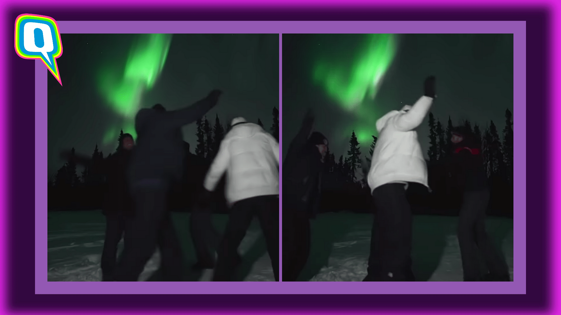 <div class="paragraphs"><p><em>Desi</em> men perform garba under Northern Lights in Alaska</p></div>