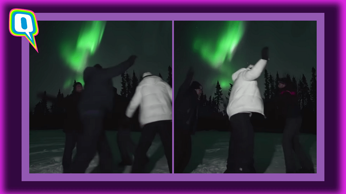 Viral Video Shows Desi Men Performing Garba Under Northern Lights In Alaska