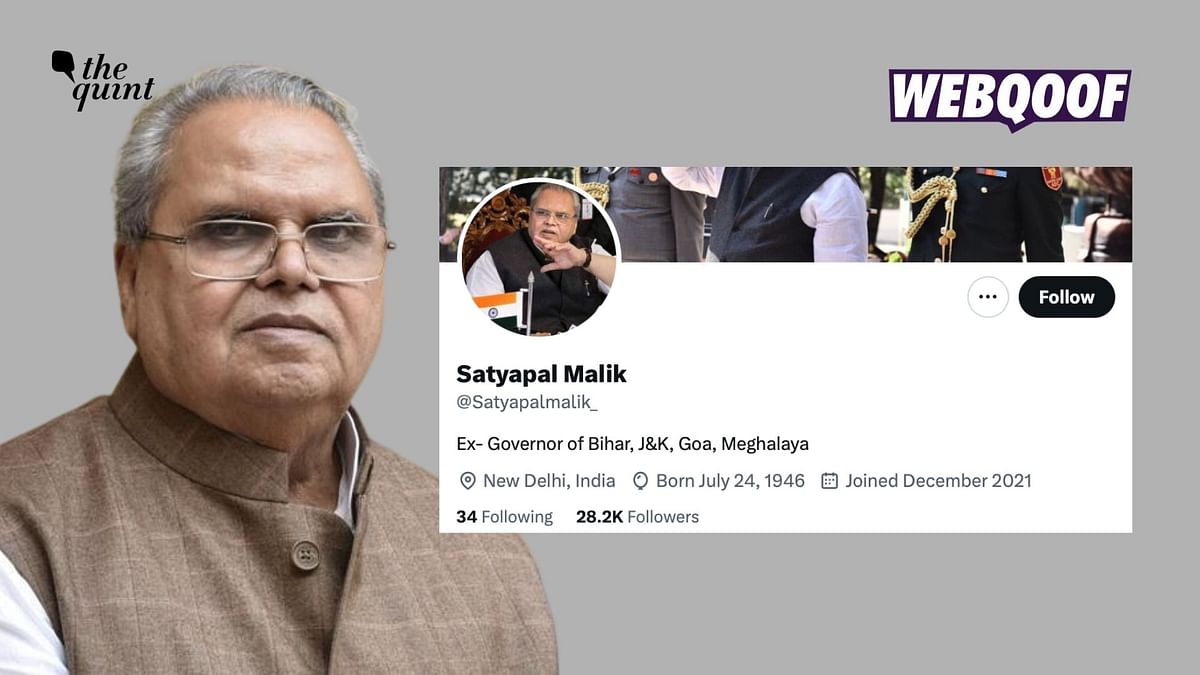 Fact-Check: This Twitter Account of Former J&K Governor Satyapal Malik is Fake