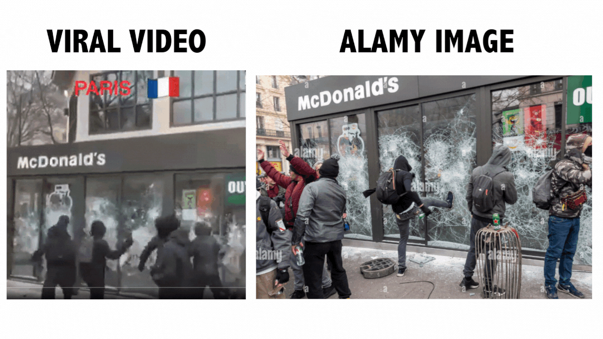 These videos show protests in Paris which were held against the pension reforms. 