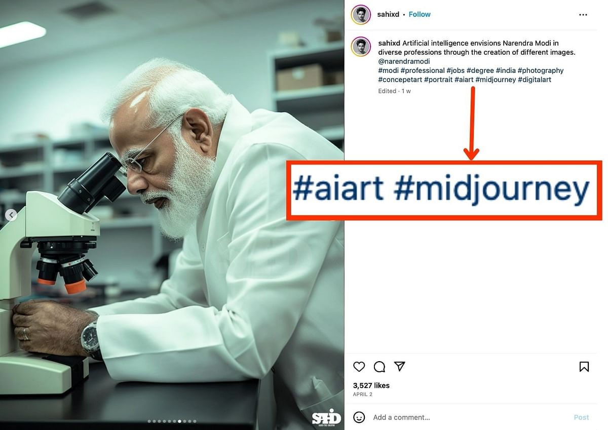 The creator of the viral photo mentioned that they used the AI tool called Midjourney to create the viral image.