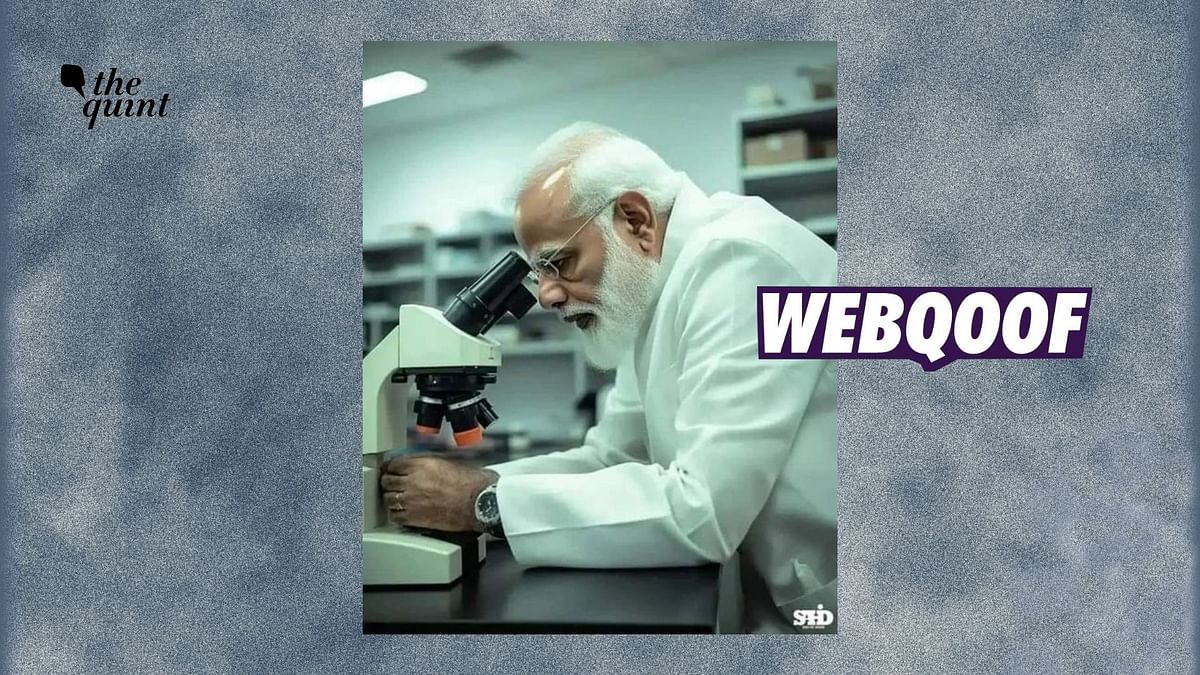 Fact-Check: This Is an AI-generated Image of PM Modi Looking at a Microscope