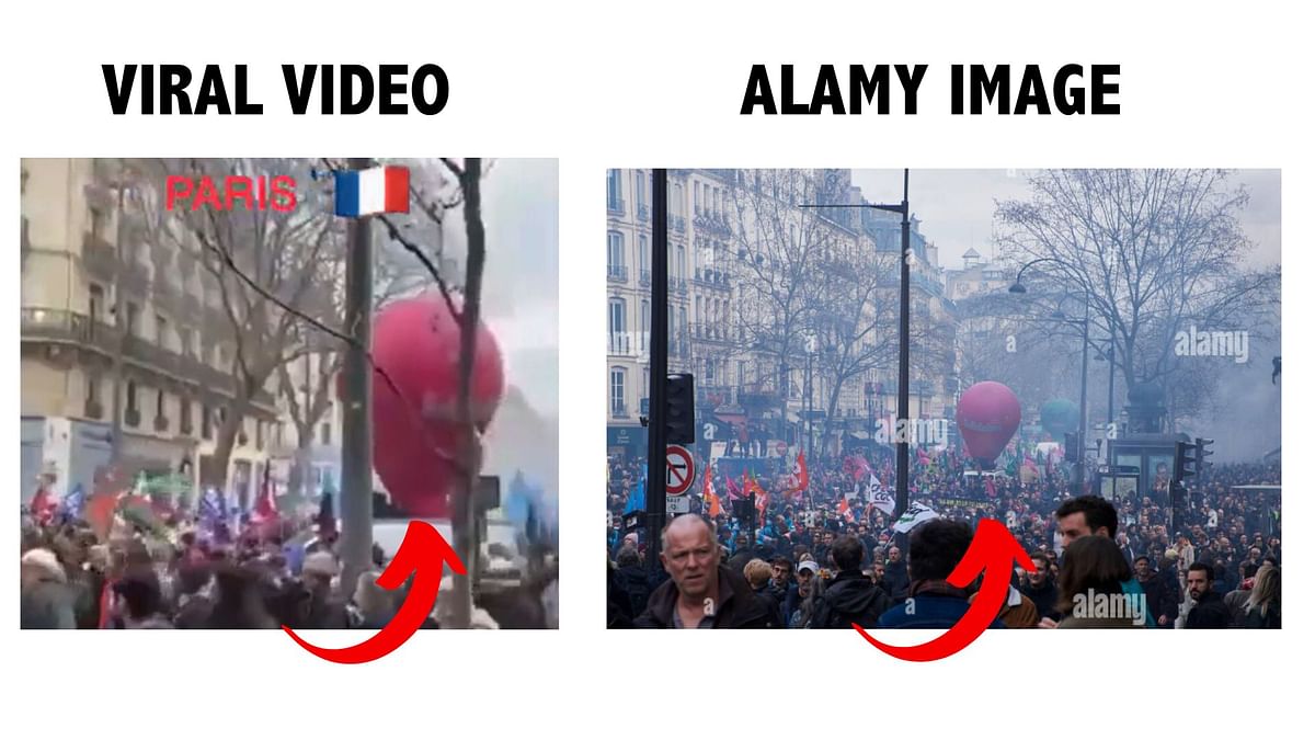 These videos show protests in Paris which were held against the pension reforms. 