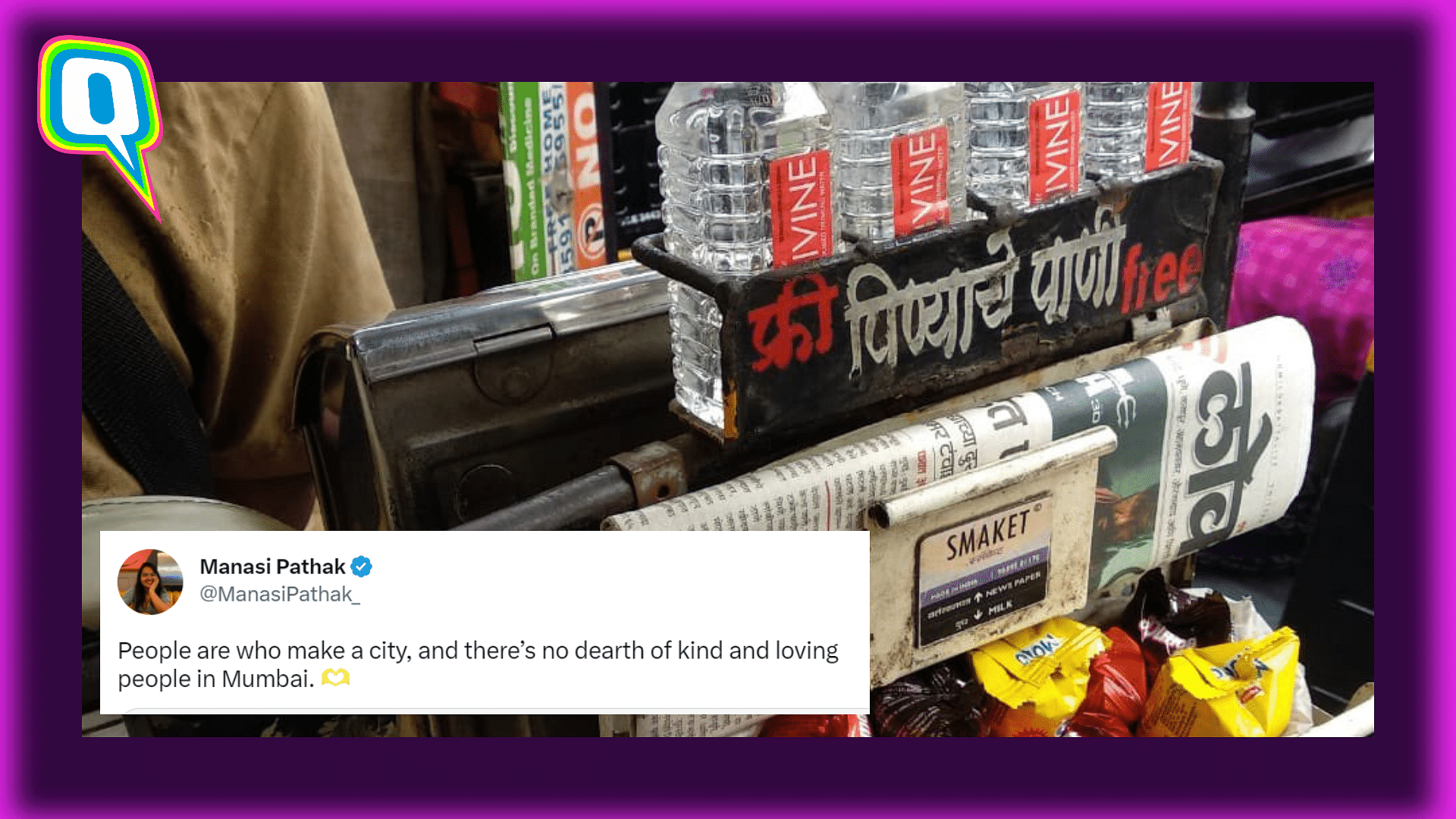 <div class="paragraphs"><p>Free Water And Snacks: Mumbai Auto Driver's Kind Gesture Wins Hearts Online</p></div>