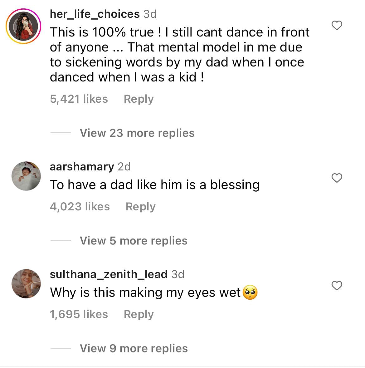 An Instagram user commented under the now-viral video, "To have a dad like him is a blessing".
