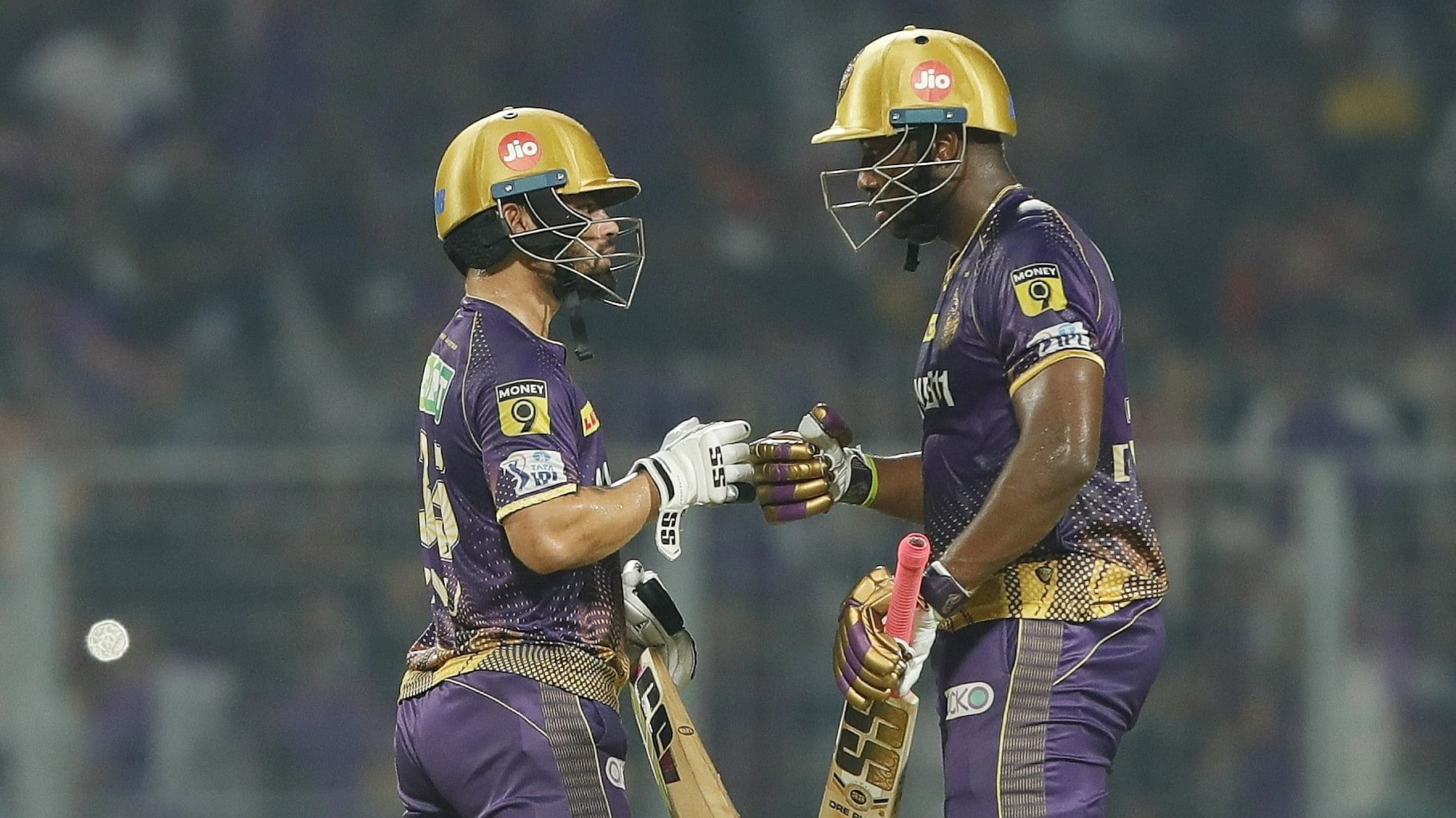 <div class="paragraphs"><p>Andre Russell and Rinku singh during the match against Punjab Kings</p></div>