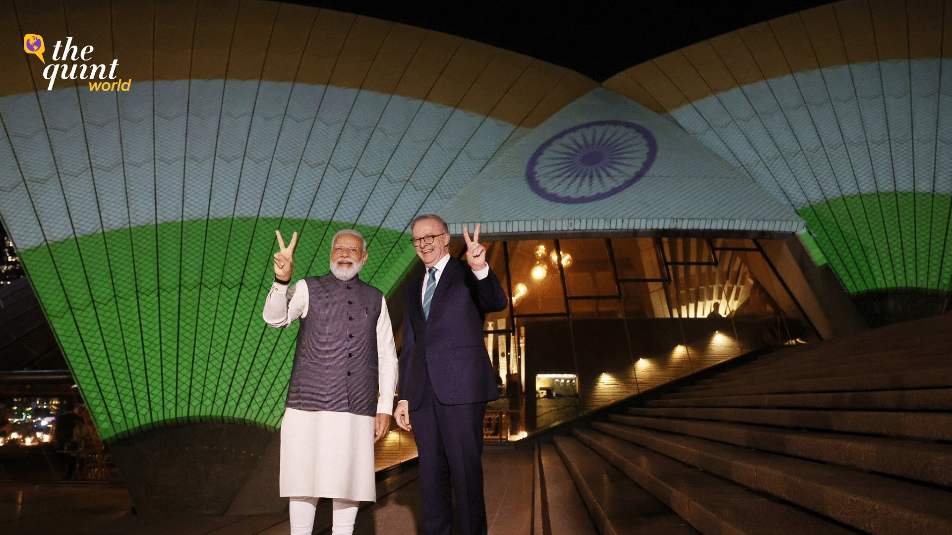<div class="paragraphs"><p>PM Modi and PM Albanese at the Sydney Opera House in Sydney, Australia, on Wednesday, 24 May.</p></div>