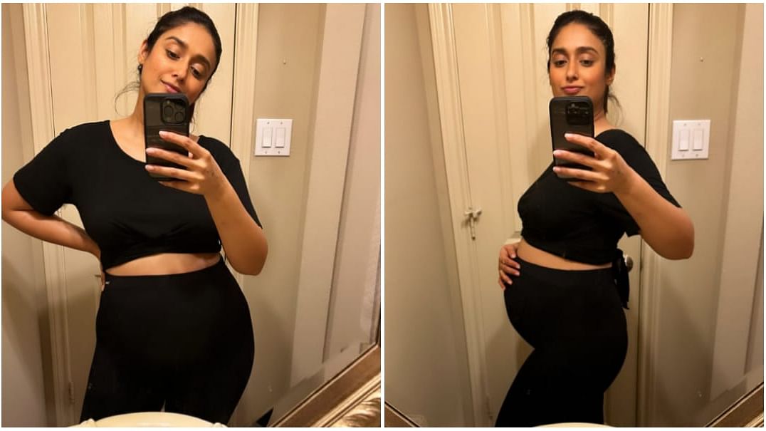 <div class="paragraphs"><p>Ileana D'Cruz flaunts her baby bump in new pics.</p></div>