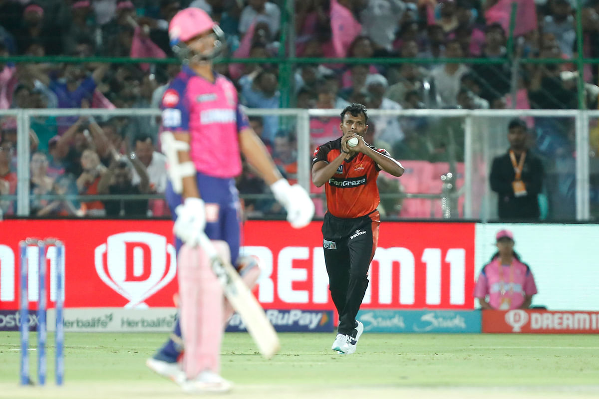 Sandeep Sharma had to bowl the last ball of the match twice because he bowled a no ball.